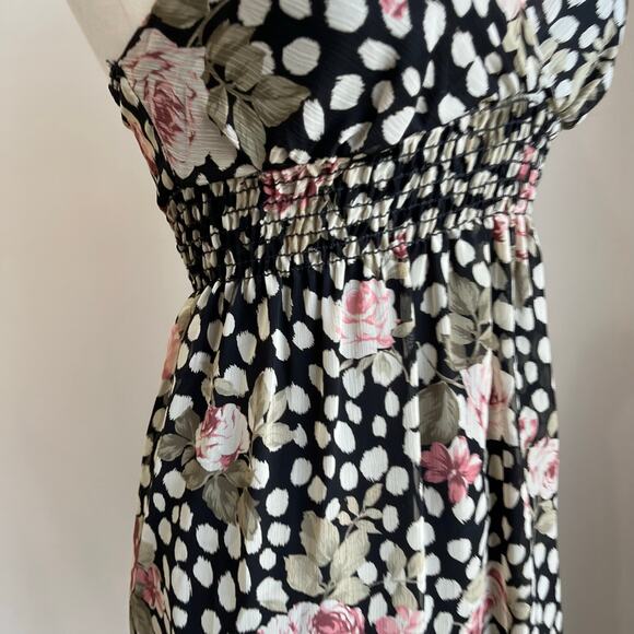 Y2K Papaya Polka Dot Floral Strappy Twee Mini Babydoll Mini Dress Size Small - Picture 6 of 9